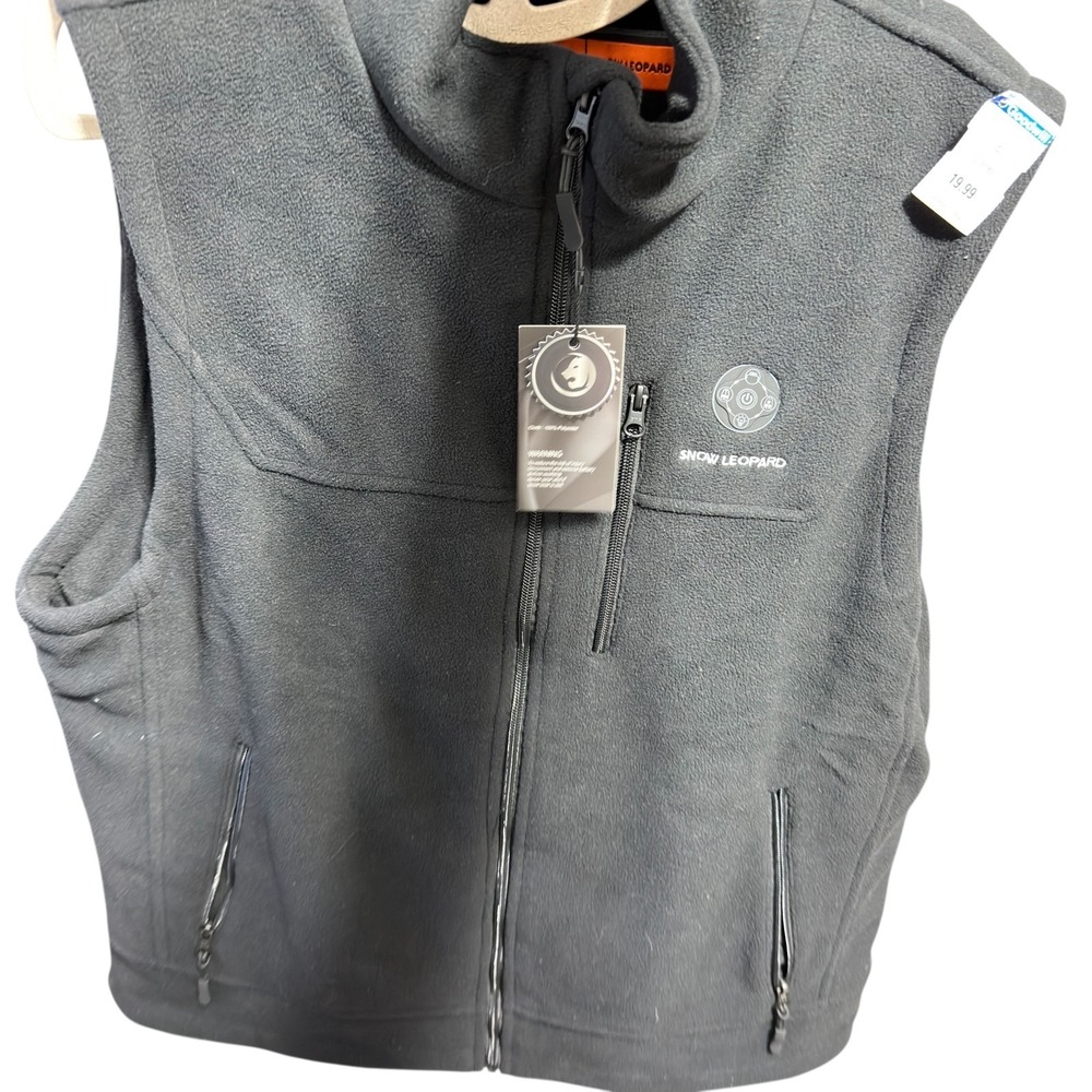 SNOW LEOPARD Heated Vest Men's Large Black NWT - Replacement Vest - NO BATTERY‎